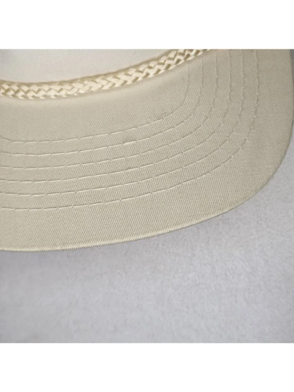 VTG‎ John Deere Ball Rope Hat Cap Adjustable Slide Cursive White 80s Youngan